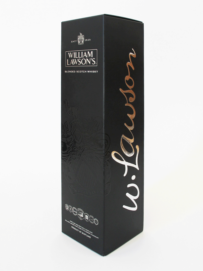UV - Artes Gráficas - Embalagem de whisky William Lawson's